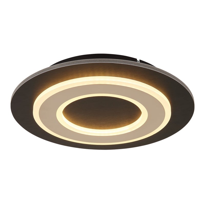 32 cm półwpuszczana lampa sufitowa z wbudowaną diodą LED, matowa czerń, dioda LED 3000K