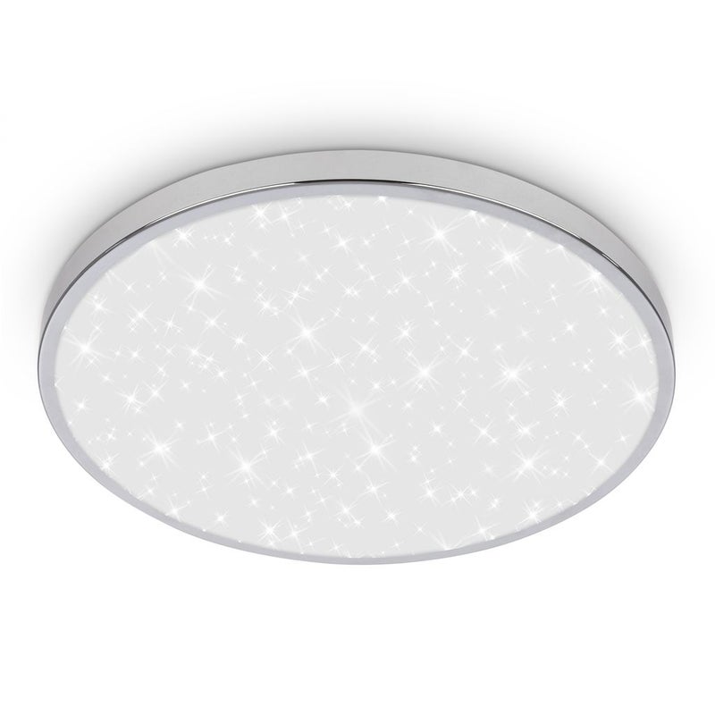 Lampa sufitowa łazienkowa LED Briloner TAK, bryzgoszczelna, gwieździste niebo, neutralne białe światło, Ø33 x 6 cm
