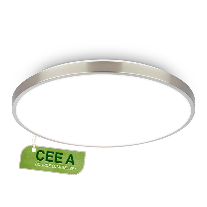 Lampa sufitowa LED Briloner KAIDA, źródło światła CEE A*, światło neutralne białe, dekoracja aluminiowa, nikiel matowy, Ø38 x 6 cm