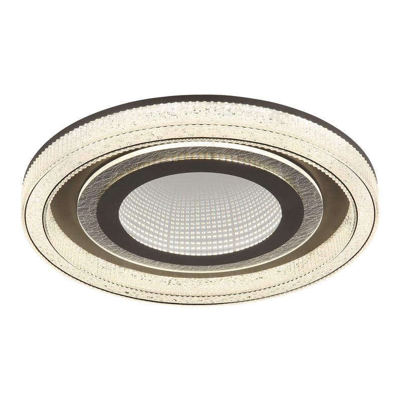 Półwpuszczana lampa sufitowa z wbudowaną diodą LED, matowe wykończenie w kolorze antracytowym, ściemnialna od 2700 do 6000 K, sterowana pilotem