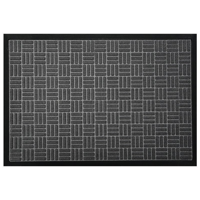 Zestaw 1 nowoczesnych dywaników kuchennych z obramowaniem, chłonnych, antypoślizgowych, zmywalnych, szarych – 45 x 75 cm
