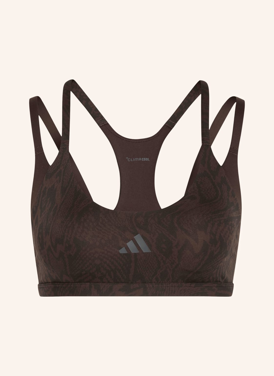 Adidas Biustonosz Sportowy Optimé Workout Snake braun