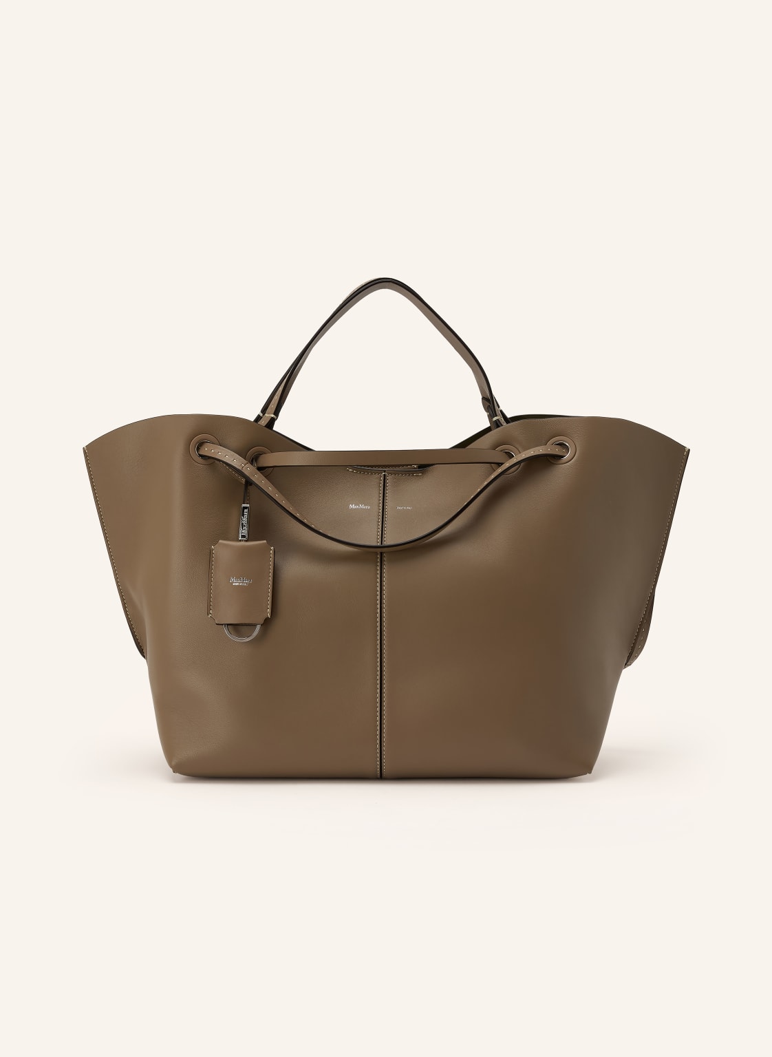 Max Mara Shopperka Mixeddoubles Z Torebką Typu Pouch braun