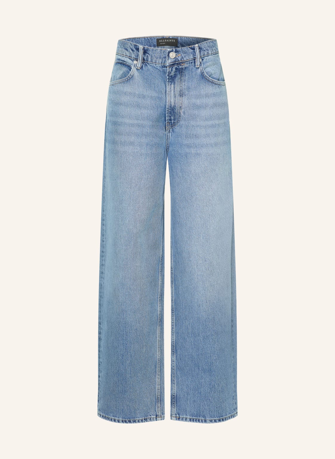 Allsaints Jeansy Rivet O Kroju Regular Fit blau