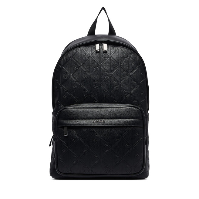 Plecak Calvin Klein Emblem Aop Deboss Round Backpack LV04D3560G Czarny