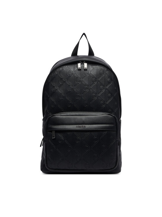 Calvin Klein Plecak Emblem Aop Deboss Round Backpack LV04D3560G Czarny
