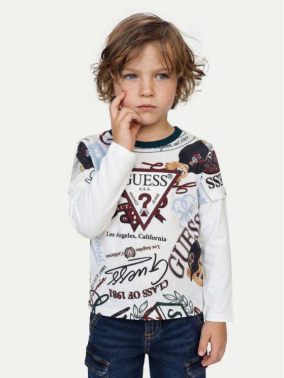 Guess Bluzka N6YI22 K3878 Biały Regular Fit
