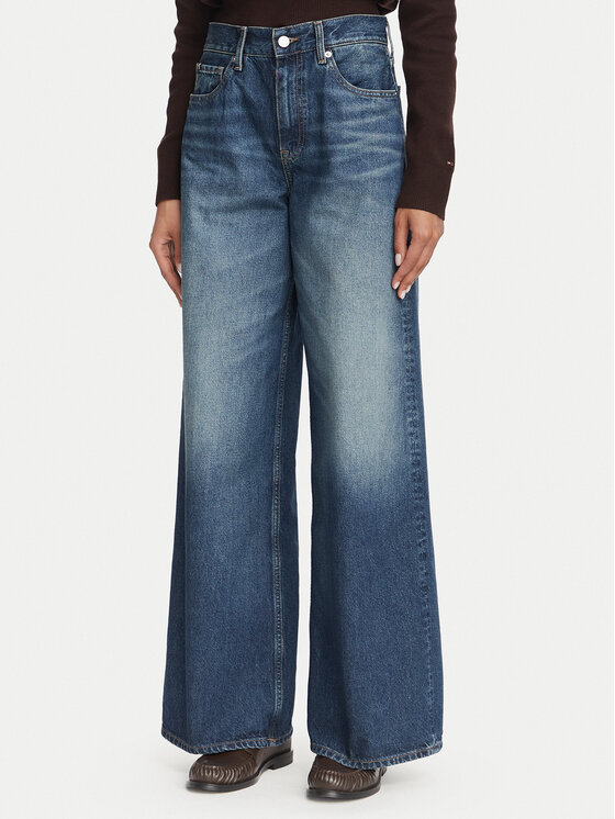Tommy Hilfiger Jeansy Indie WW0WW48567 Niebieski Wide Leg