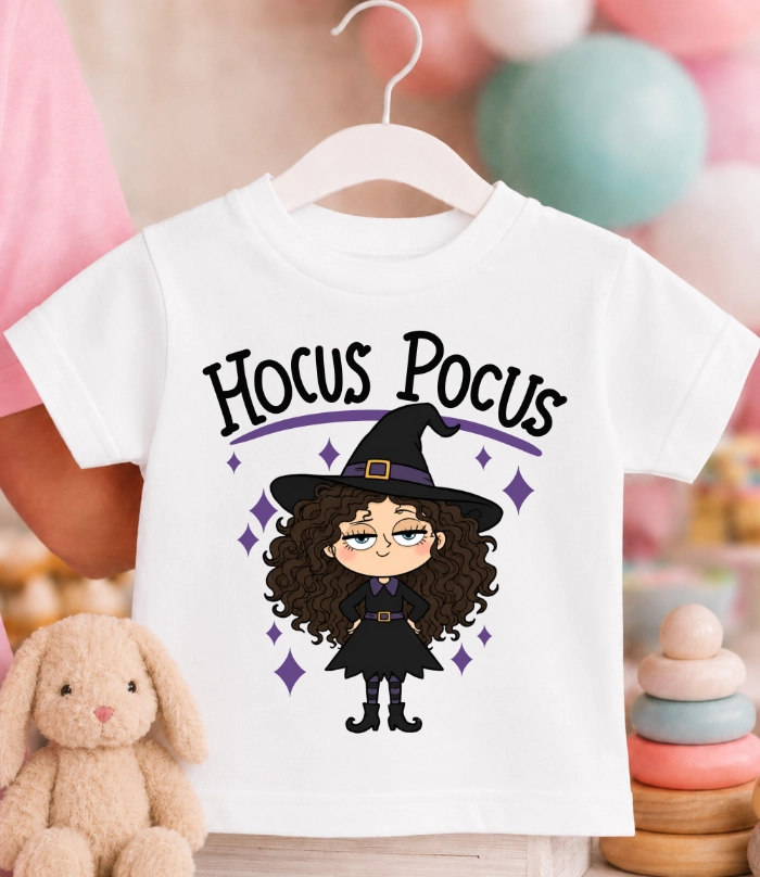 Koszulka dziecięca ''HOCUS POCUS'' Z WIEDŹMĄ