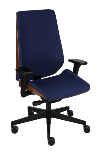 Grospol Moon Wood czarny fotel obrotowy