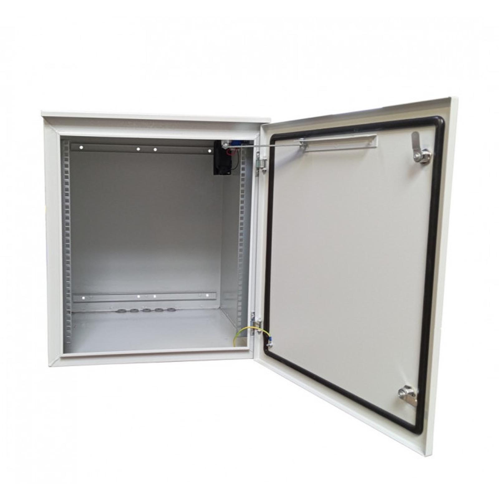 Szafka hermetyczna na maszt antenowy SM-64-55-60, Rack 12U SM-64-55-41