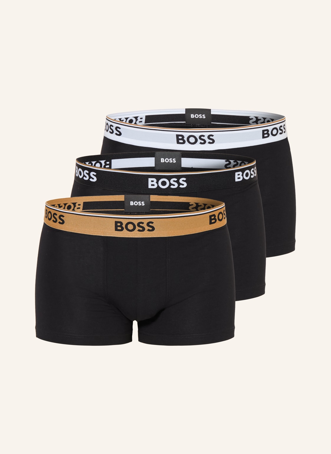Boss 3-Pak Bokserek Power schwarz