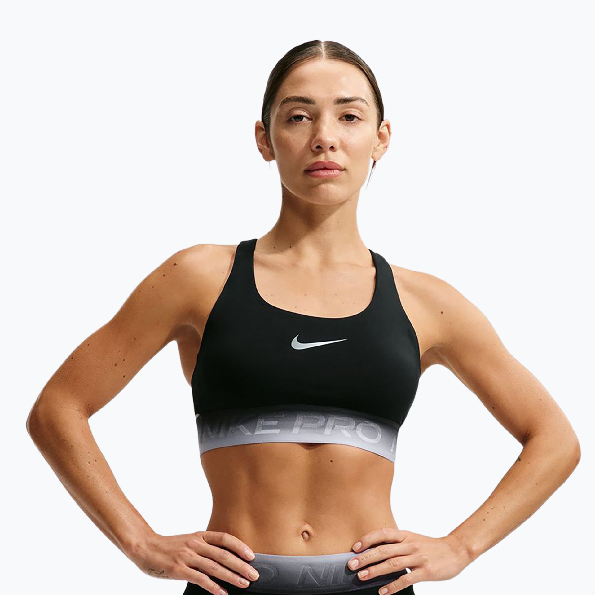 Biustonosz treningowy Nike Pro black/black/ghost/smoke grey WYSYŁKA W 24H 30 DNI NA ZWROT