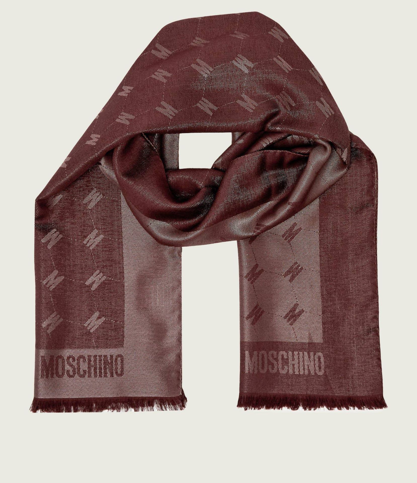 Moschino Szal z dodatkiem jedwabiu i wełny