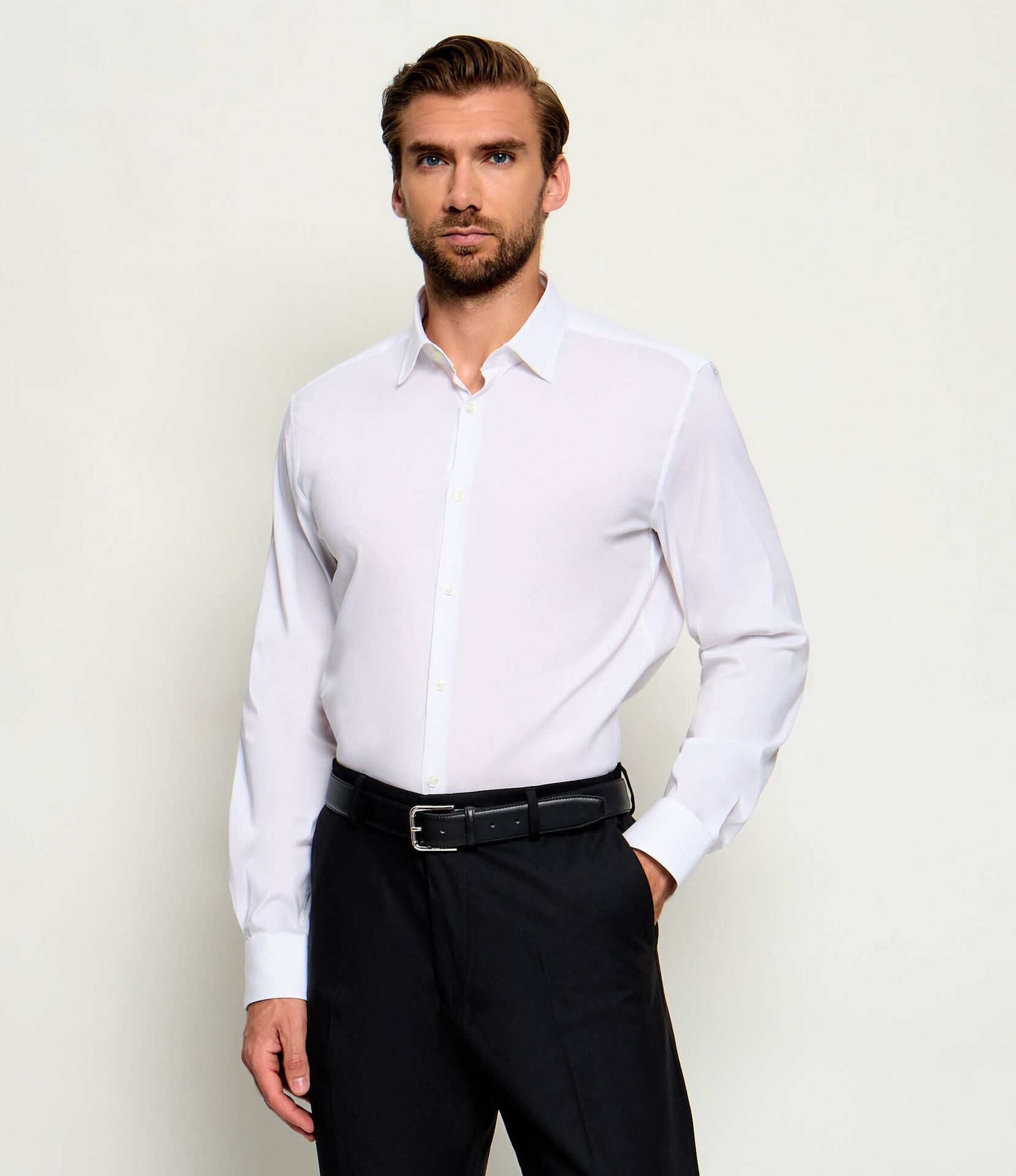 HUGO Koszula Kenno Slim Fit stretch