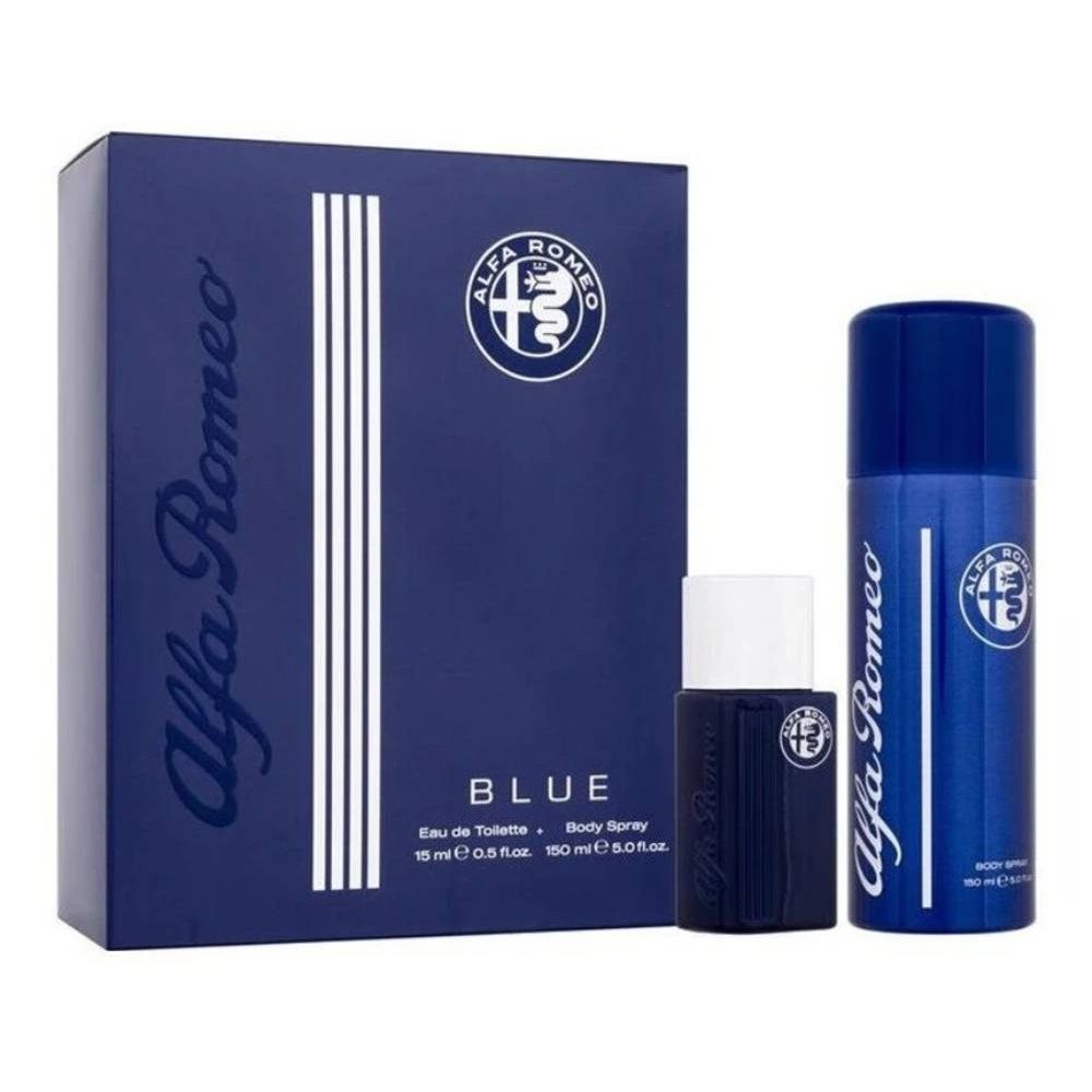 Blue zestaw zapachowy woda toaletowa spray 15ml + perfumowany spray do ciała 150ml