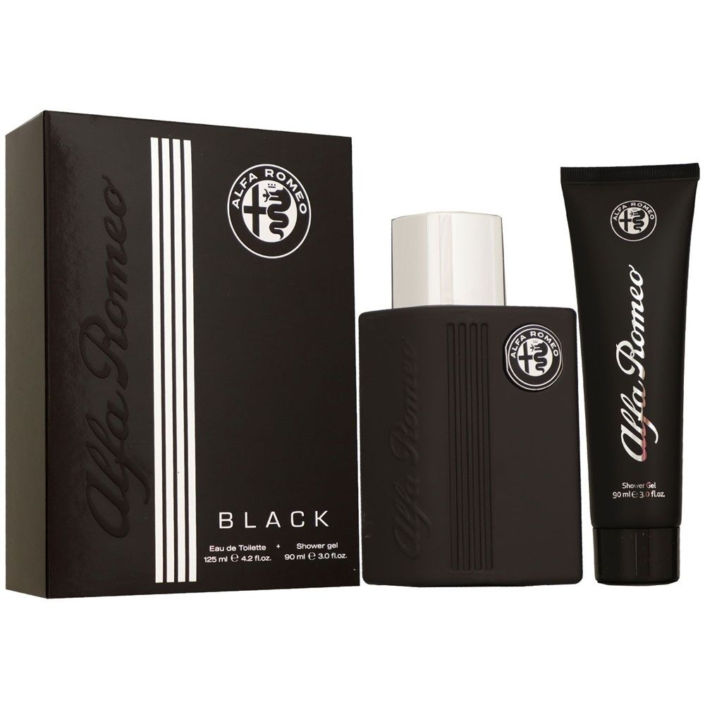 SET ALFA ROMEO Black EDT spray 125ml + SHOWER GEL 90ml
