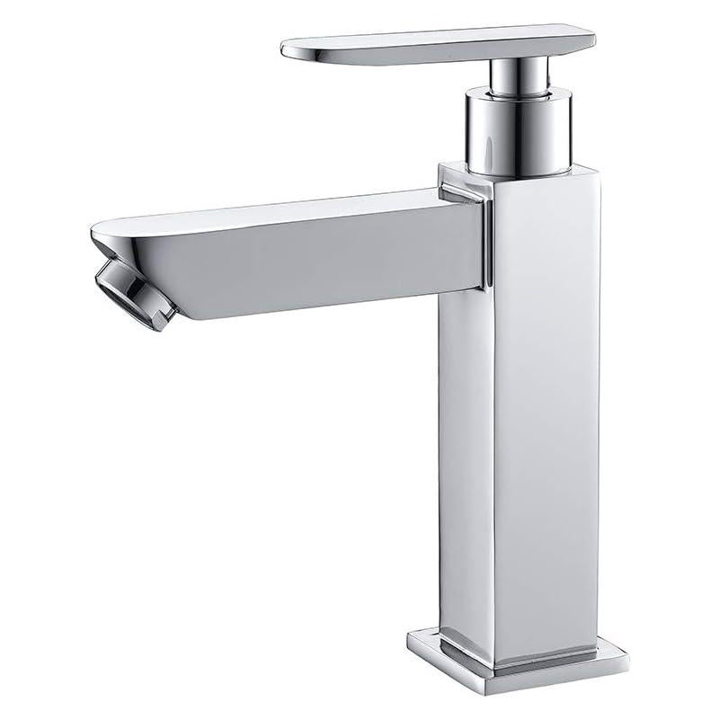 Bateria łazienkowa na zimną wodę, trwała metalowa bateria umywalkowa, bateria umywalkowa z wkładem ceramicznym i wyjmowanym perlatorem.
