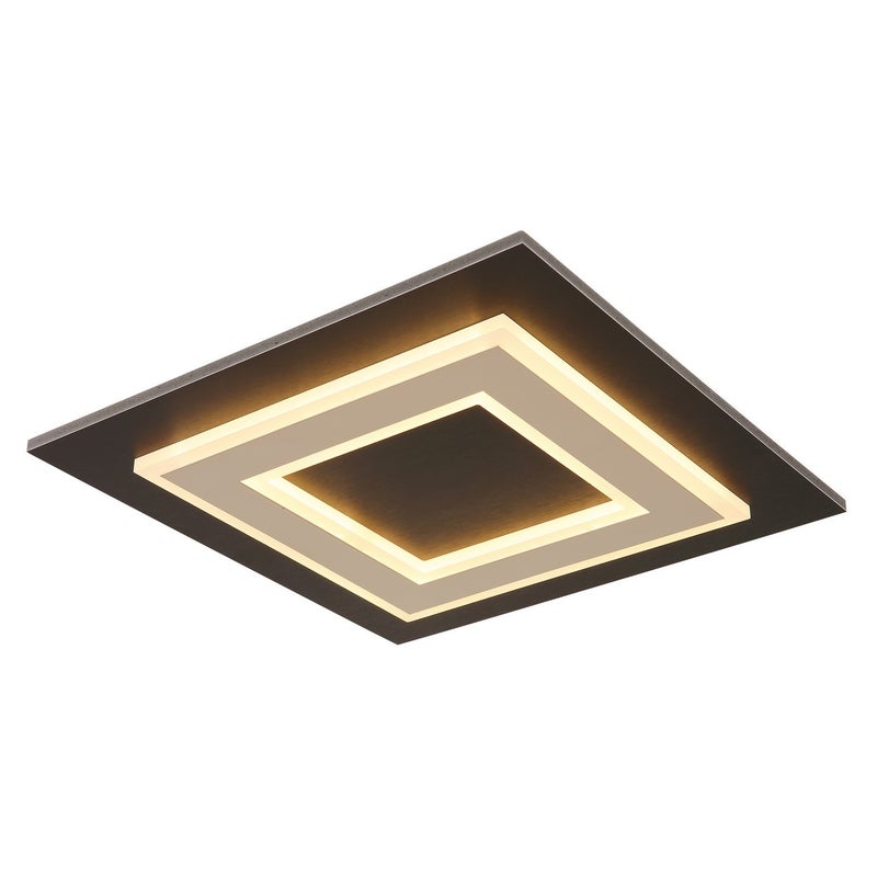 32 cm półwpuszczana lampa sufitowa z wbudowaną diodą LED, matowa czerń, dioda LED 3000K
