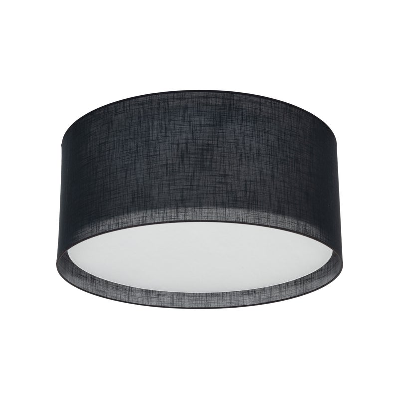 Plafon Tk Lighting Largo Czarny Duży 77Cm Abażur Z Białą Przysłona 6Xe27