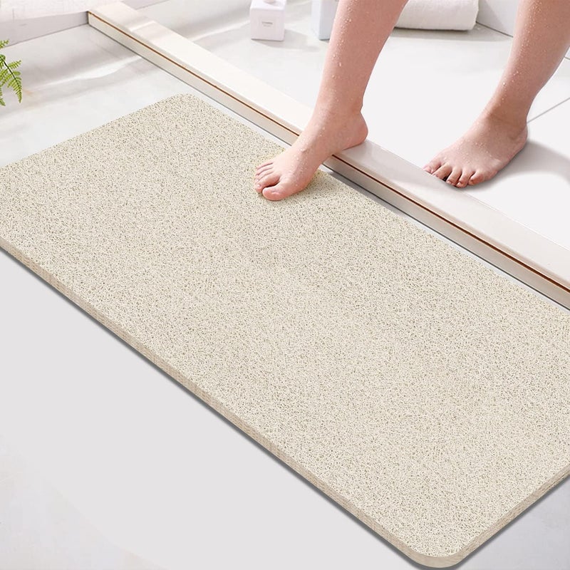 Antypoślizgowy dywanik łazienkowy, antypoślizgowy materiał PVC do wanny, łazienki, beżowy, 50*80cm, różnica w kolorze