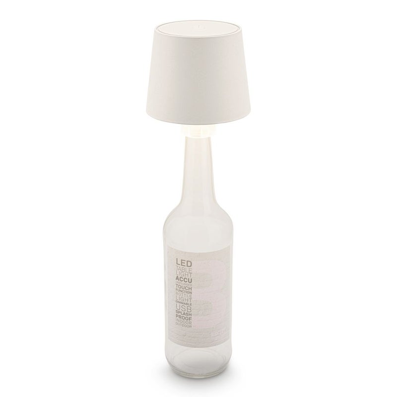 Akumulatorowa lampa LED do butelek - IP44 - D.105x115mm - Złamana biel - 3000K - 1,8W / 120lm - Briloner