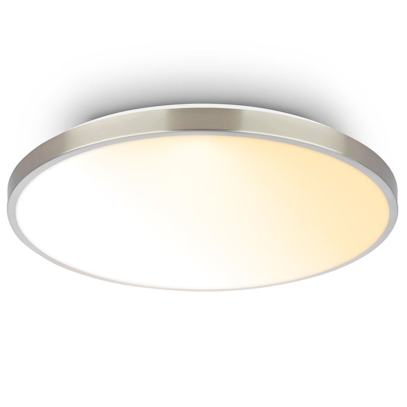 Lampa sufitowa LED, lampa sufitowa do salonu, ściemnialna, sterowana pilotem, z dekoracyjną osłoną