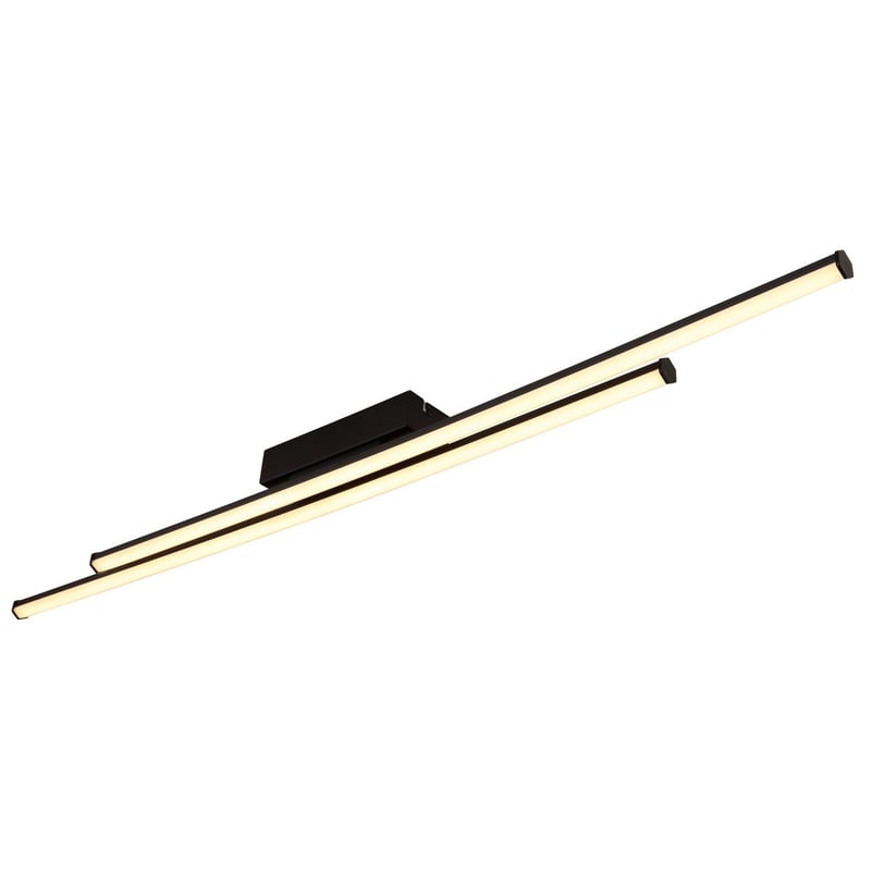 Półwpuszczana lampa sufitowa z wbudowaną matową czarną diodą LED, 2 diody LED 3000K
