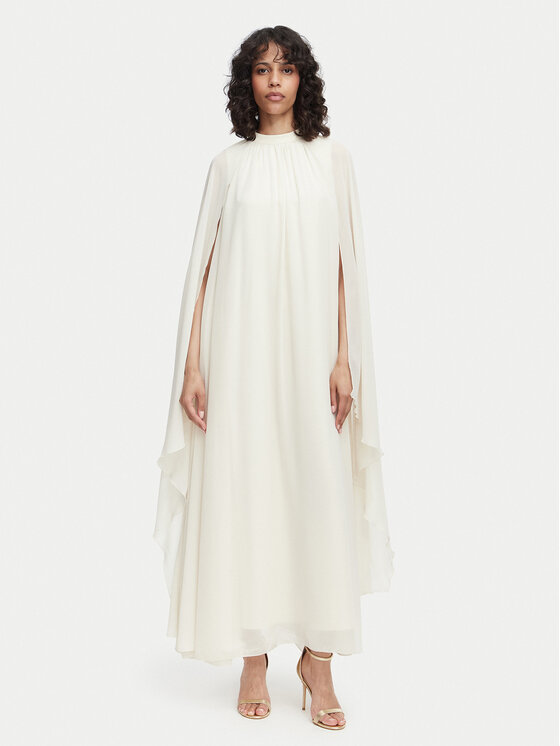 Vero Moda Sukienka wieczorowa Jasmine 10347654 Kremowy Relaxed Fit