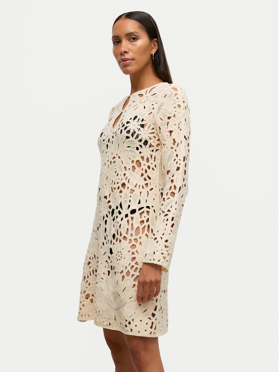 Vero Moda Sukienka koktajlowa Awalison 10342832 Beżowy Regular Fit