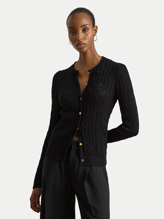 LAUREN RALPH LAUREN Kardigan 200P14040003 Czarny Regular Fit
