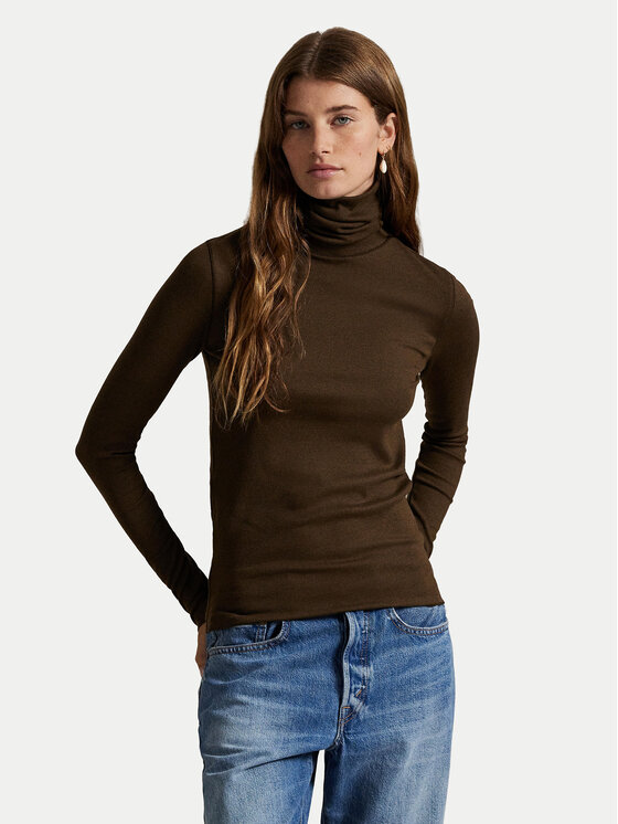 Polo Ralph Lauren Golf 211976982005 Brązowy ciemny Regular Fit