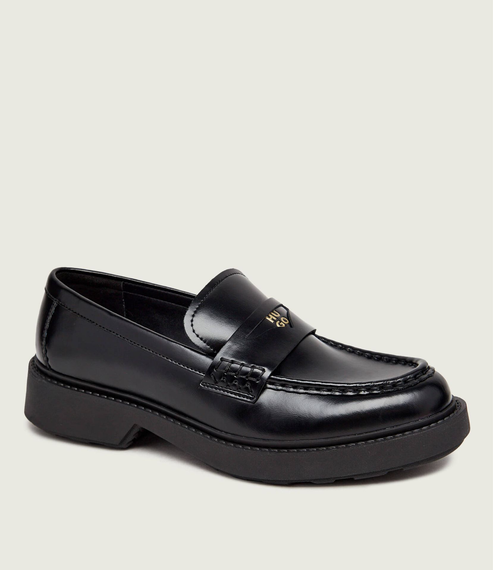 HUGO Skórzane loafersy Angey_Mocc_aclt