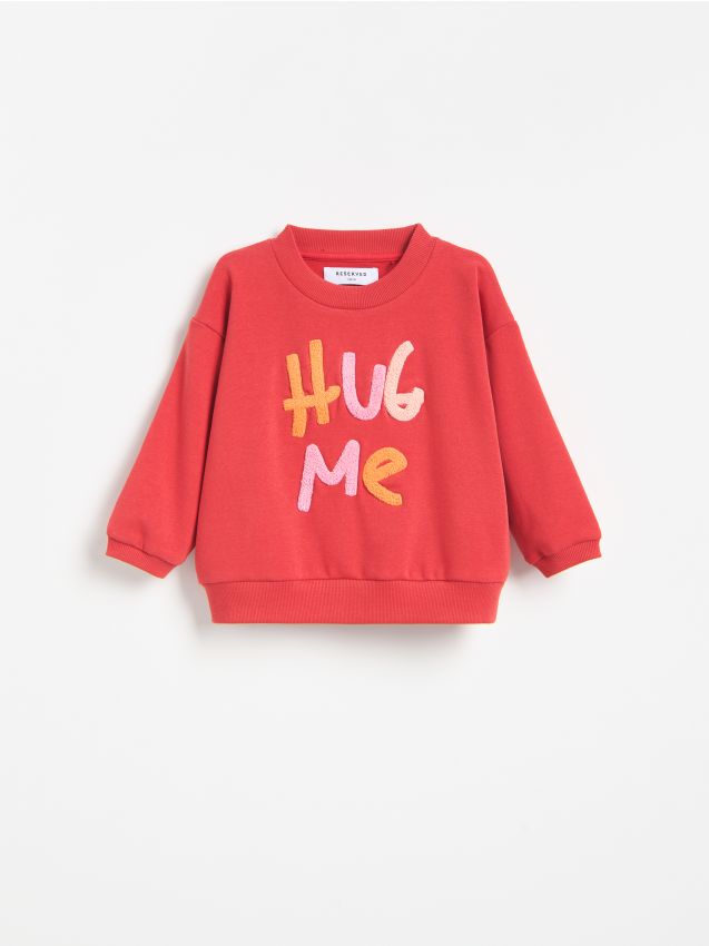 Reserved - Bluza z aplikacją - czerwony