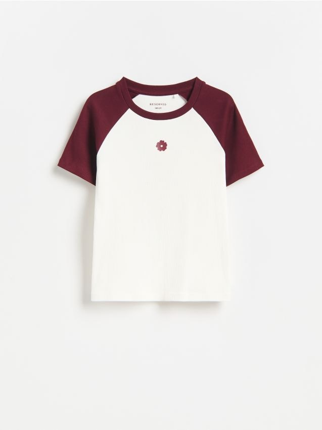 Reserved - Bawełniany t-shirt z nadrukiem - wielobarwny