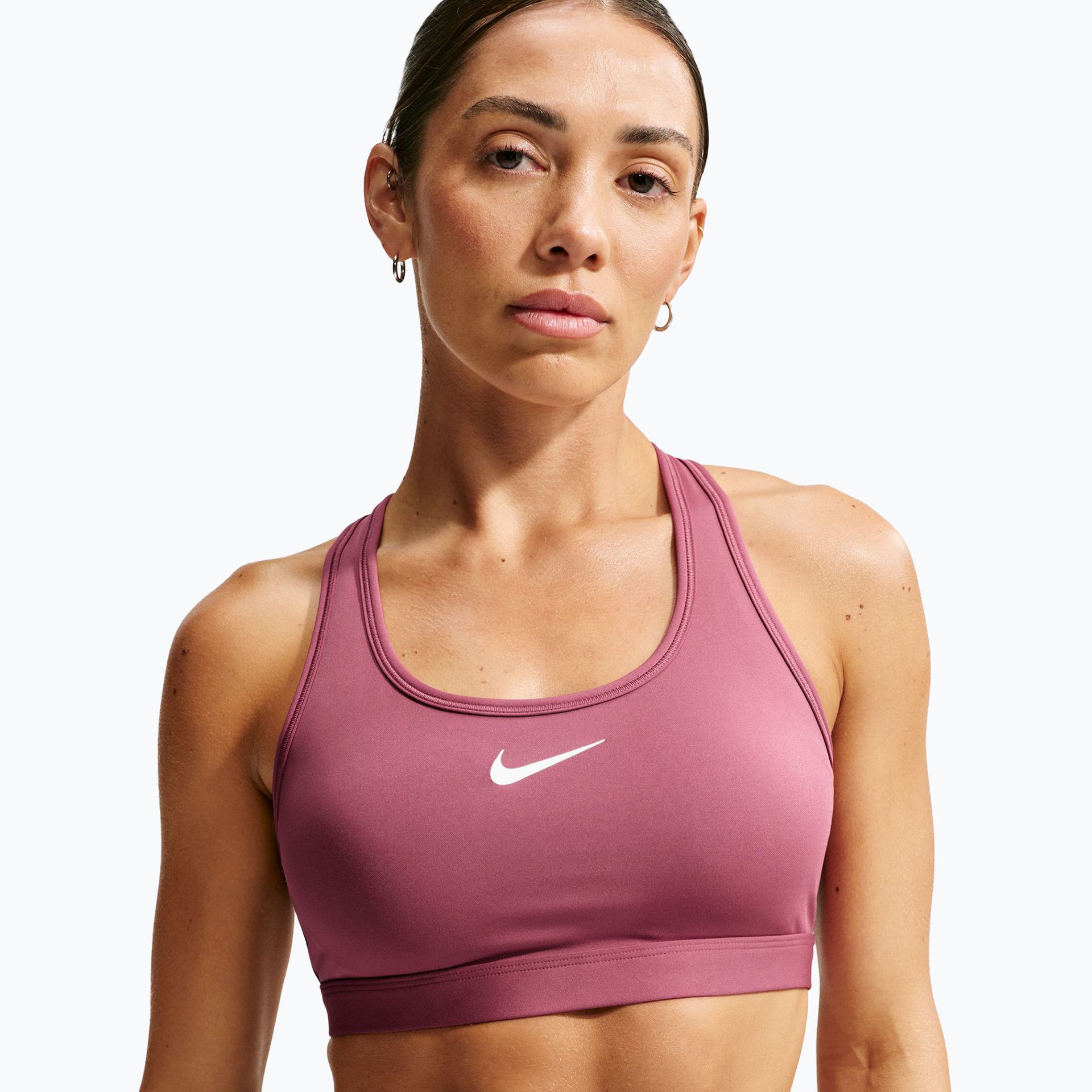 Biustonosz treningowy Nike Swoosh pink smoke/white WYSYŁKA W 24H 30 DNI NA ZWROT