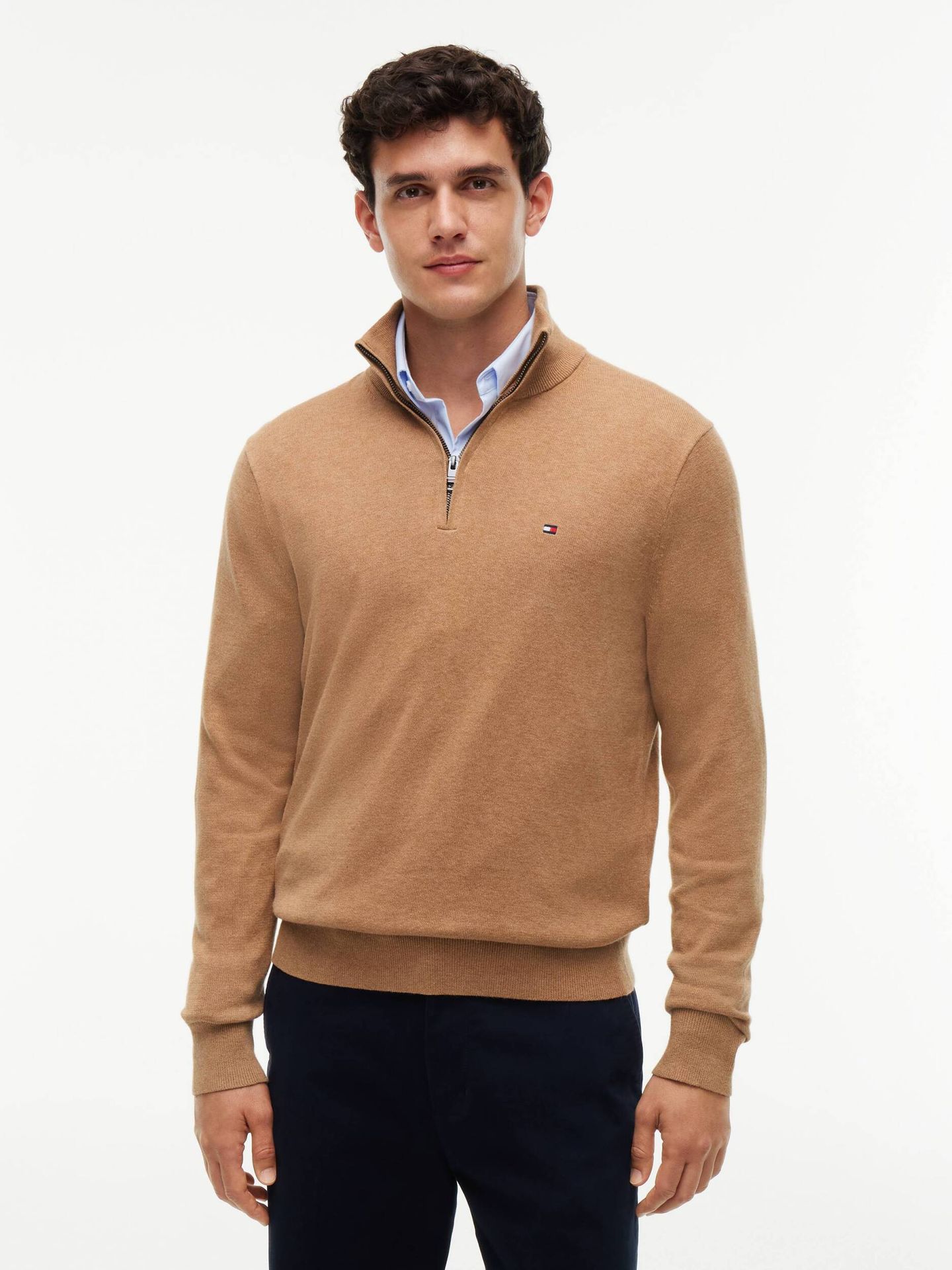 Tommy Hilfiger Sweter Regular Fit z dodatkiem kaszmiru