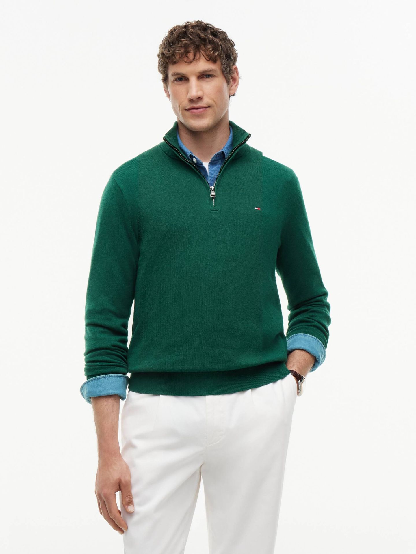 Tommy Hilfiger Sweter Regular Fit z dodatkiem kaszmiru