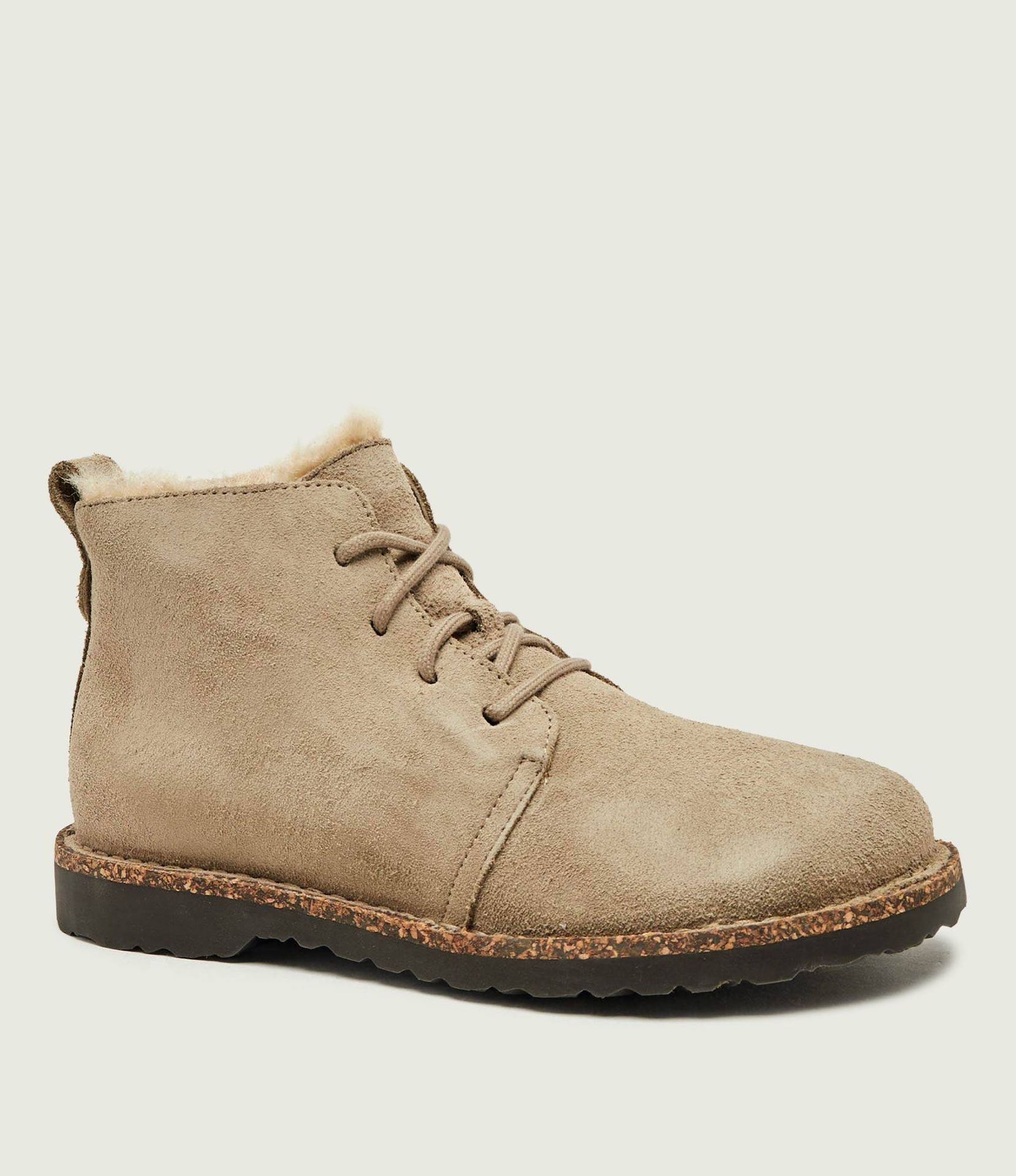 Birkenstock Botki Uppsala Mid Shearling zamsz z dodatkiem wełny narrow fit