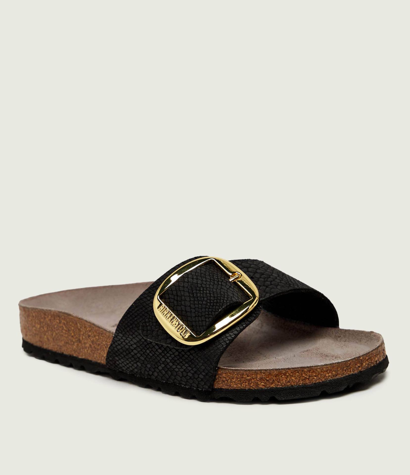 Birkenstock Klapki Madrid Big Buckle zamsz narrow fit