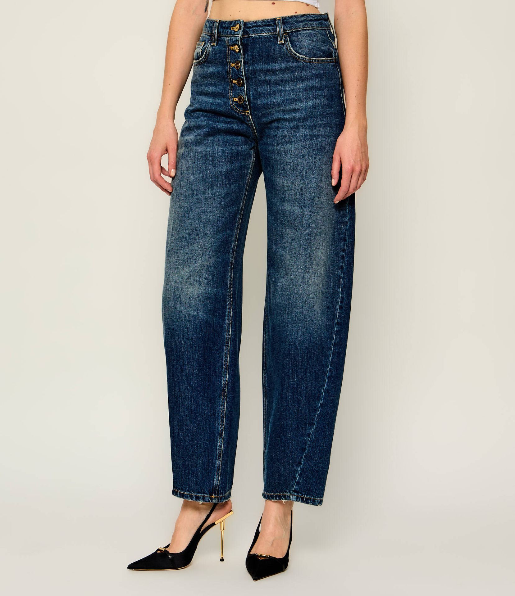 Elisabetta Franchi Jeansy carrot fit