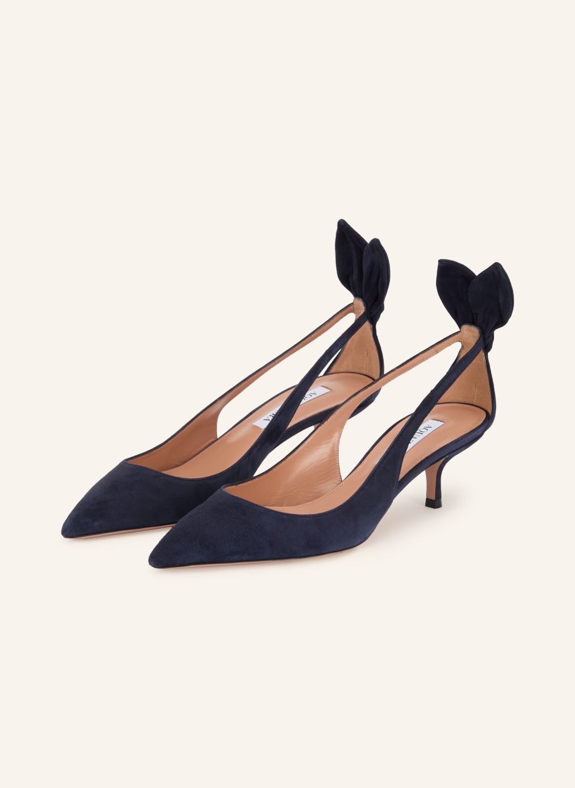 Aquazzura Czółenka Typu Slingback Bow Tie blau