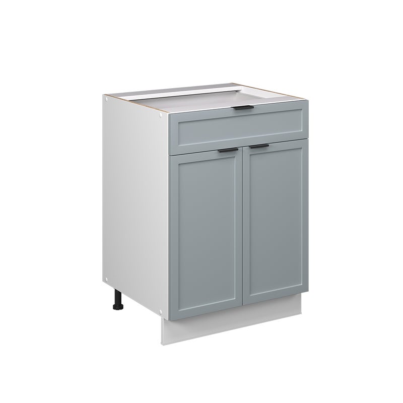 Vicco Szafka dolna pod zlew/płytę Fame-Line, Jasnoniebiesko-szary, 60 cm z szufladą, BP Antracyt