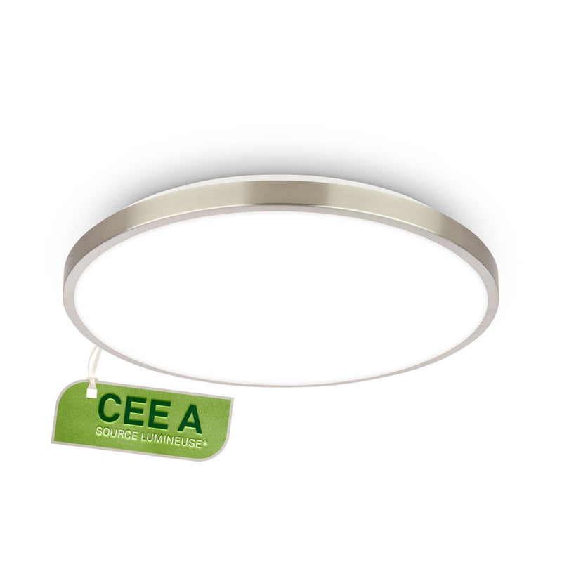 Lampa sufitowa LED Briloner KAIDA, źródło światła CEE A*, światło neutralne białe, dekoracja aluminiowa, nikiel matowy, Ø33 x 6 cm