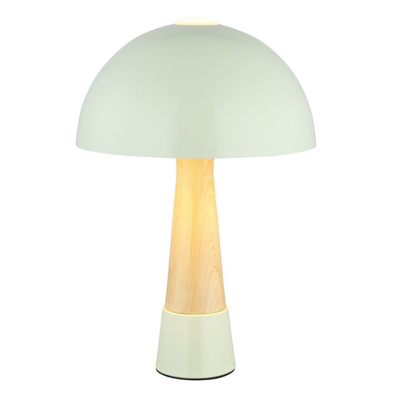 Matowa zielona lampka nocna, 1x E27