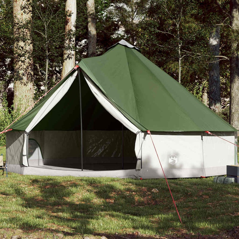 Namiot rodzinny tipi, 12-osobowy, zielony, wodoszczelny
