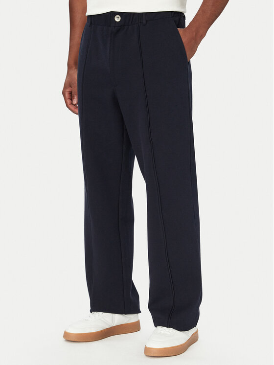 Guess Spodnie materiałowe M6YB13 K4252 Granatowy Regular Fit