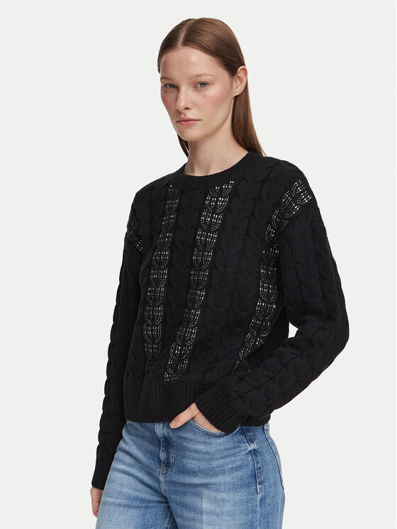 Guess Sweter W6YR21 Z0965 Czarny Regular Fit