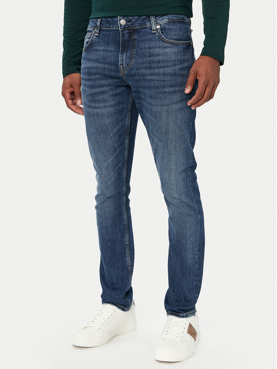 Guess Jeansy Miami M6YAN1 D1474 Niebieski Skinny Fit