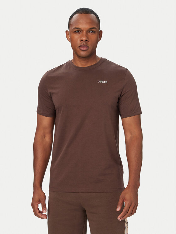 Guess T-Shirt Z6RI17 I3Z14 Brązowy ciemny Regular Fit